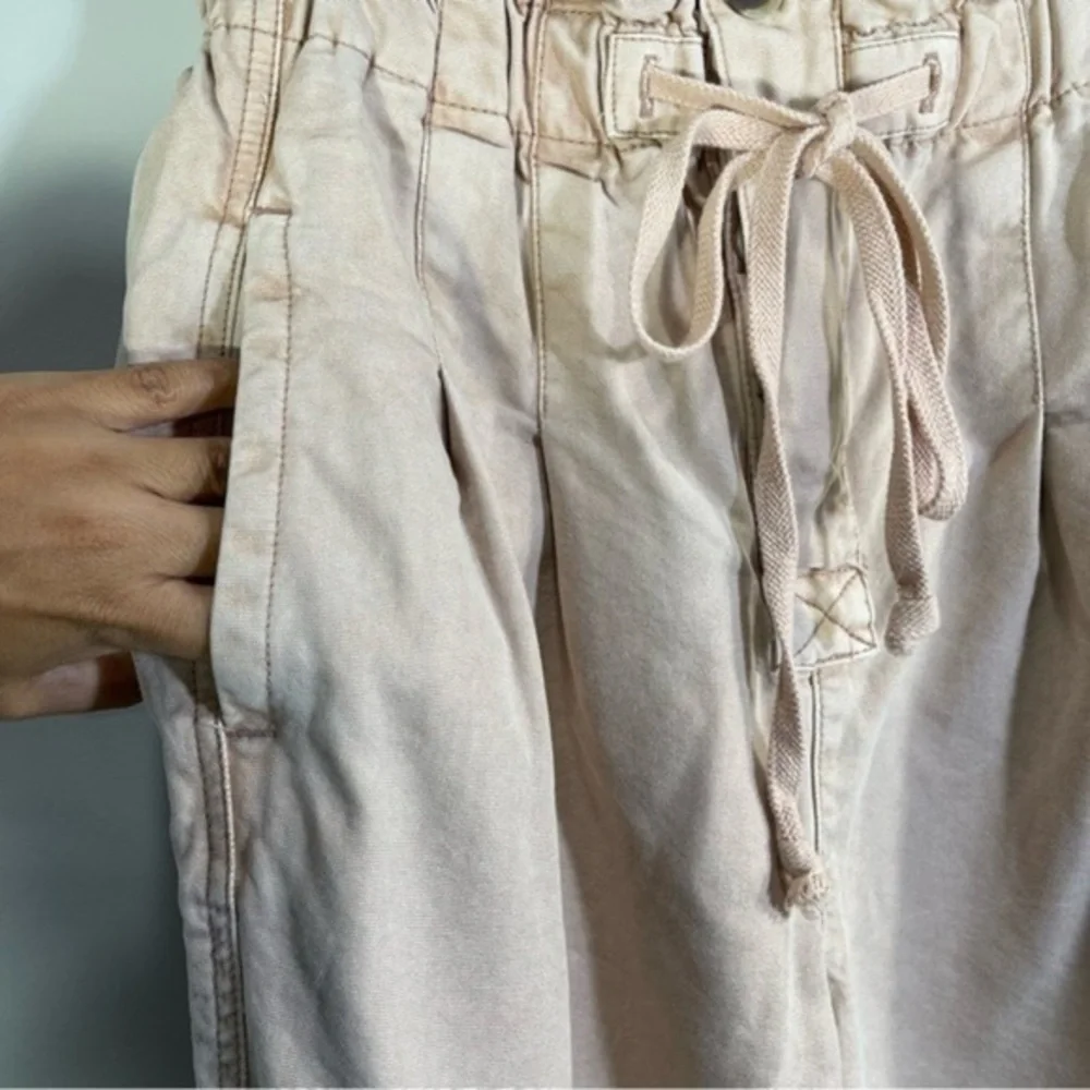 Free People Womens Misty Rose Margate Pleated Trousers Pants Size S